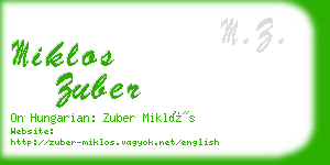 miklos zuber business card